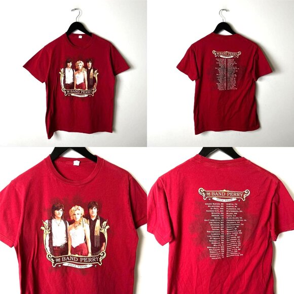 Urban Outfitters Tops - The Band Perry 2012 Graphic Tee Small Red Ringspun Cotton Unisex Fit